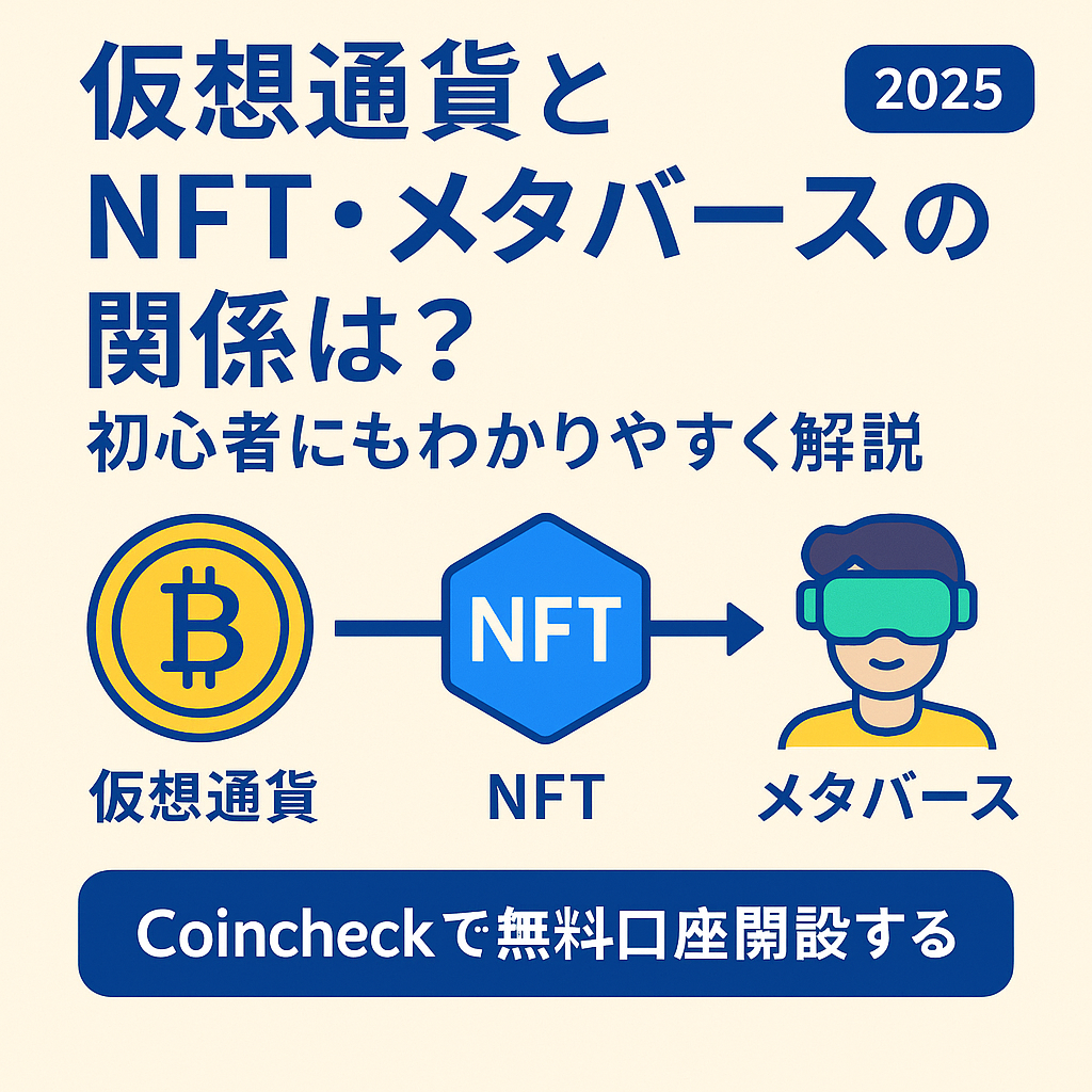仮想通貨とNFT・メタバースの関係は？初心者にもわかりやすく解説
